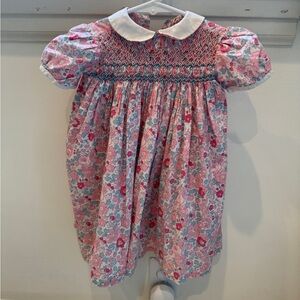 Unlisted Floral Smocked Dress - Pink and White